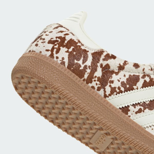 Women's Adidas Cow Print Samba Long Tongue Shoes
