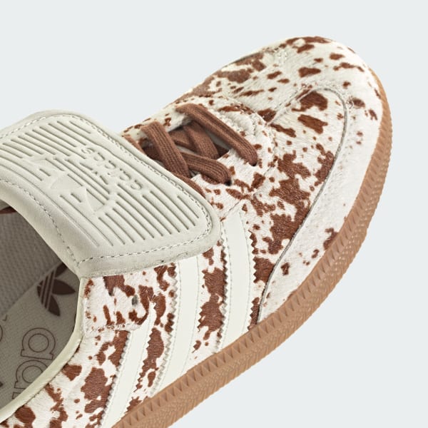 Women's Adidas Cow Print Samba Long Tongue Shoes