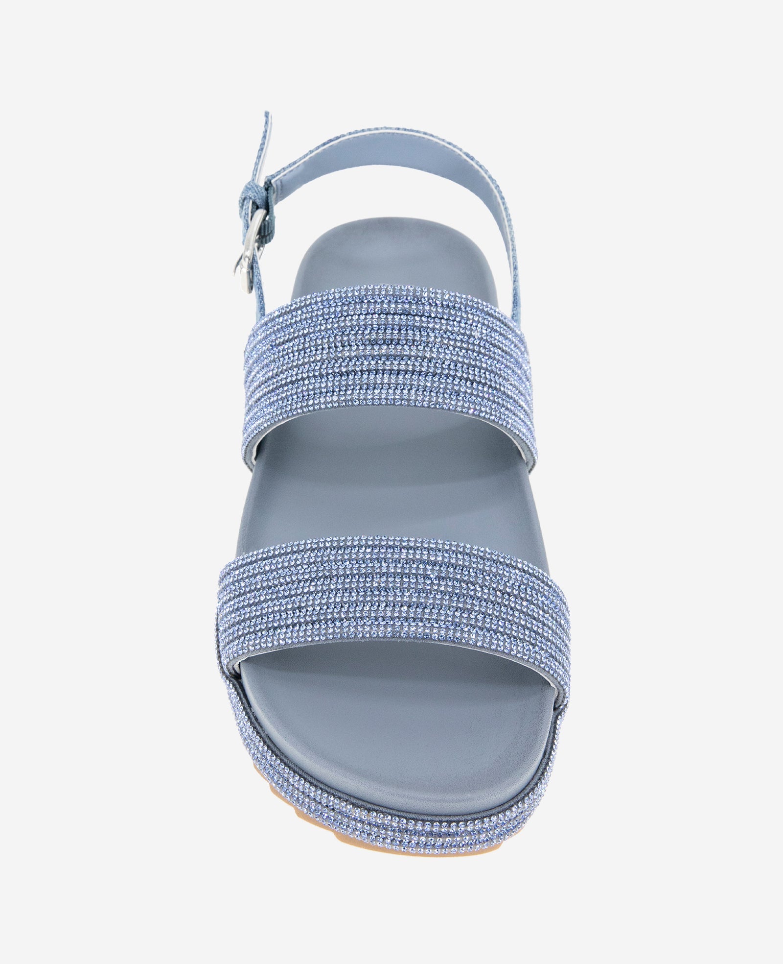 Kenneth Cole Reaction - Debra Two Band Crystal Sandals Denim Crystal