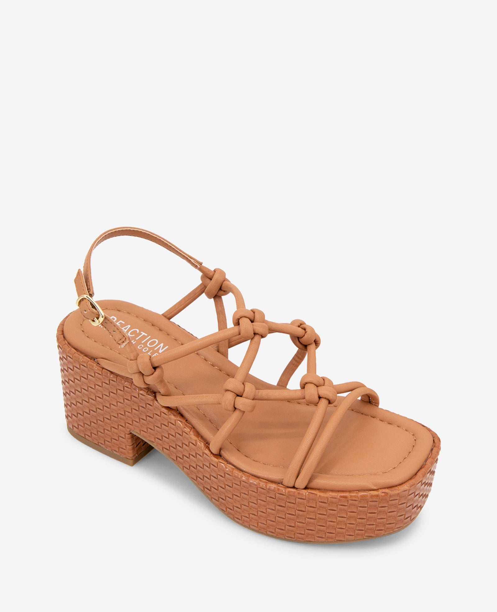 Kenneth Cole Reaction - Essa Woven Platform Sandals Rust