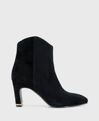 Kenneth Cole Grizelda Suede Heel Boots Black Suede