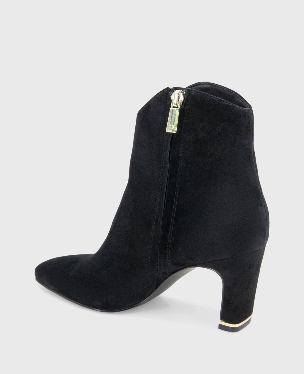 Kenneth Cole Grizelda Suede Heel Boots Black Suede