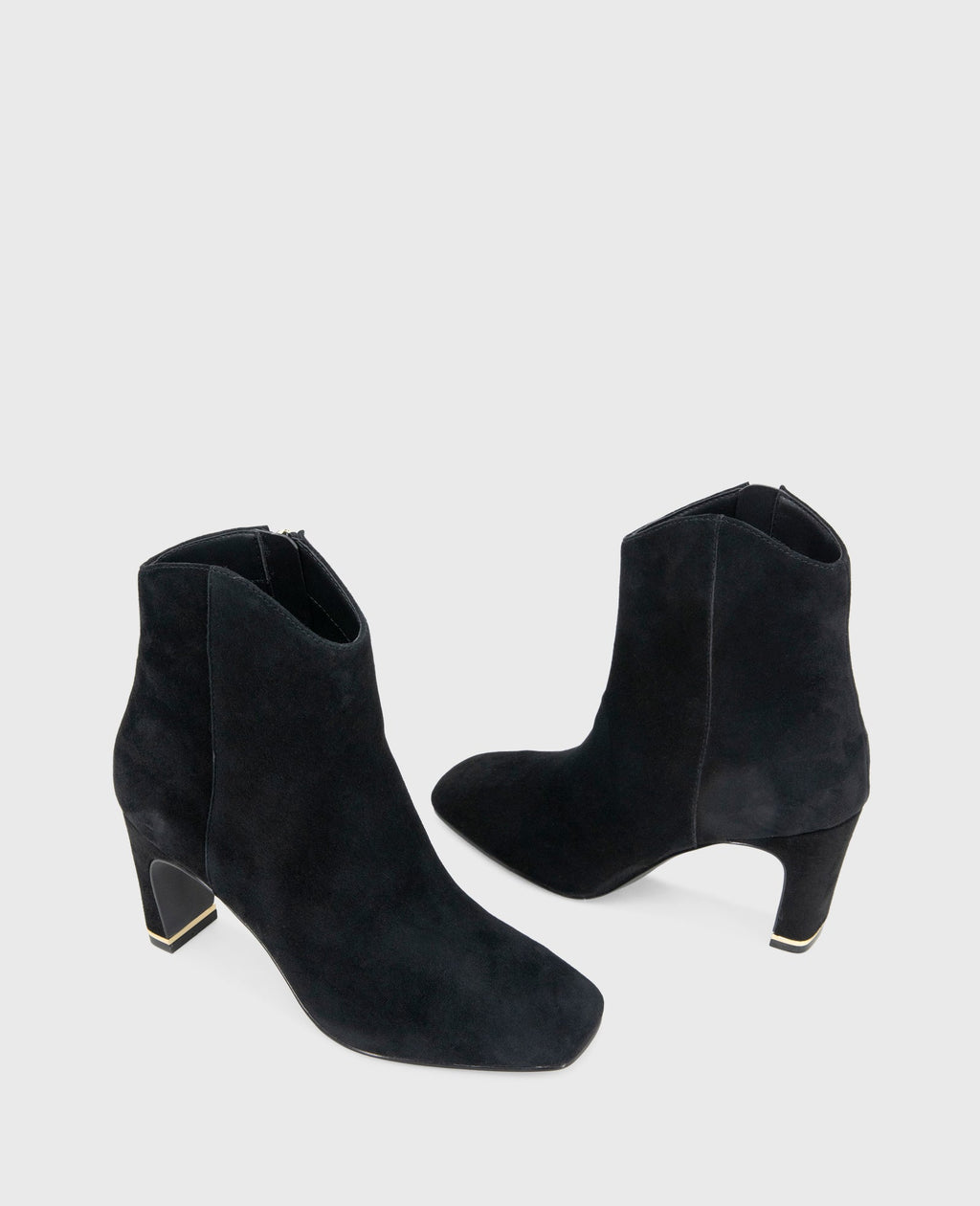 Kenneth Cole Grizelda Suede Heel Boots Black Suede
