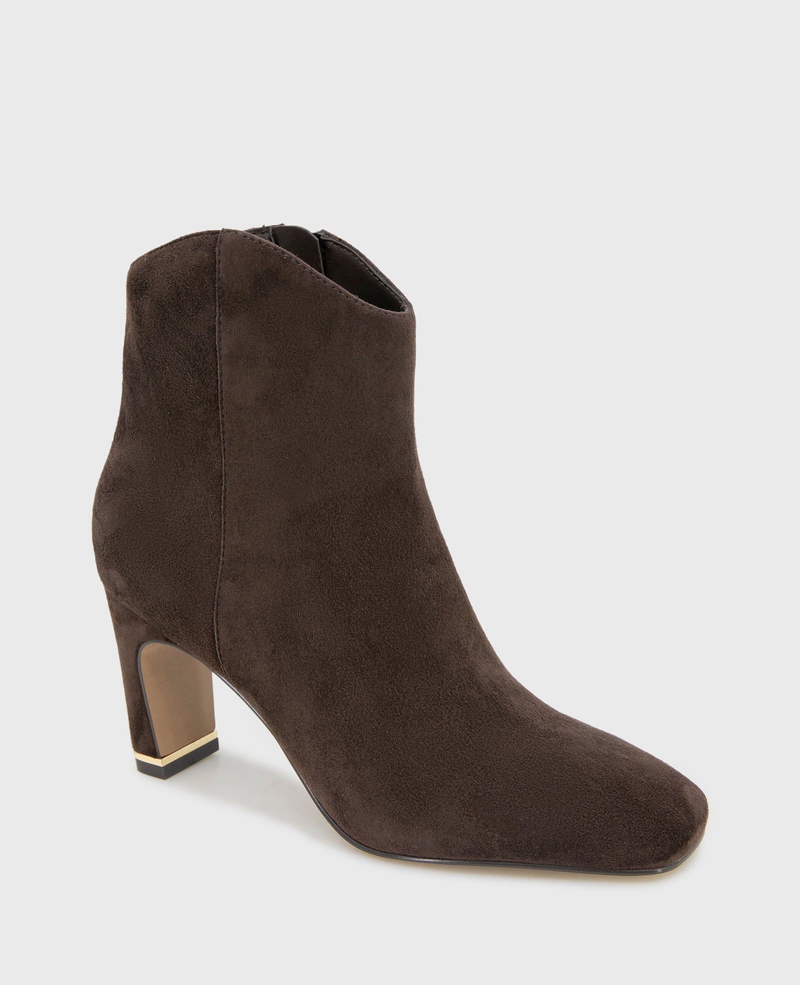 Kenneth Cole Grizelda Suede Heel Boots Chocolate Suede