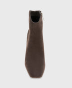 Kenneth Cole Grizelda Suede Heel Boots Chocolate Suede