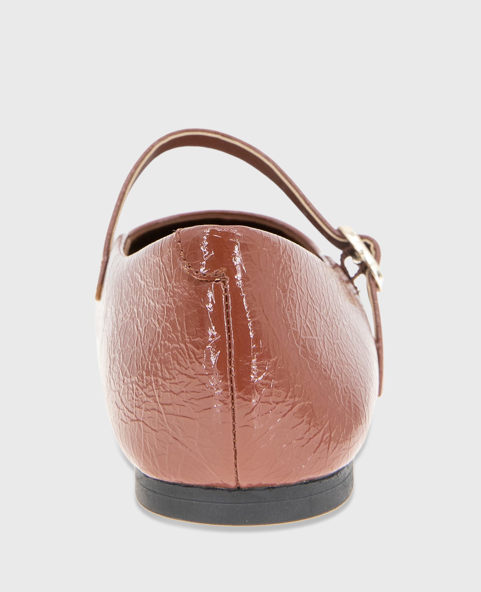 Kenneth Cole Jasper Patent Leather Ballet Flats Brown Patent