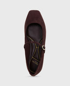 Kenneth Cole Jasper Suede Ballet Flats Burgundy Suede