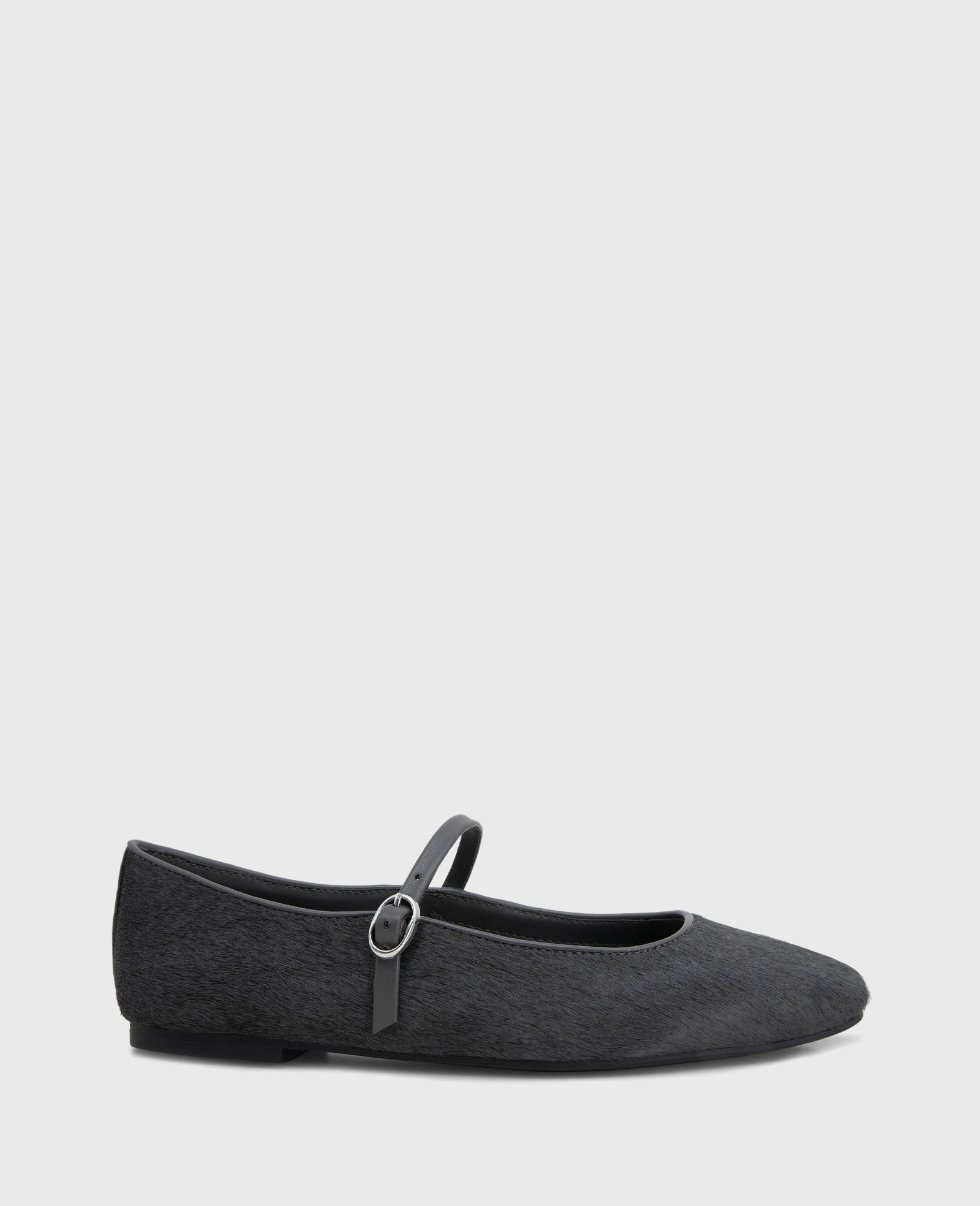 Kenneth Cole Jasper Calf Hair Ballet Flats Charcole Calf Hair