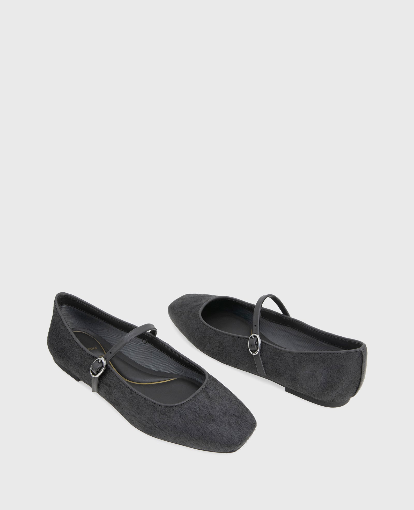 Kenneth Cole Jasper Calf Hair Ballet Flats Charcole Calf Hair