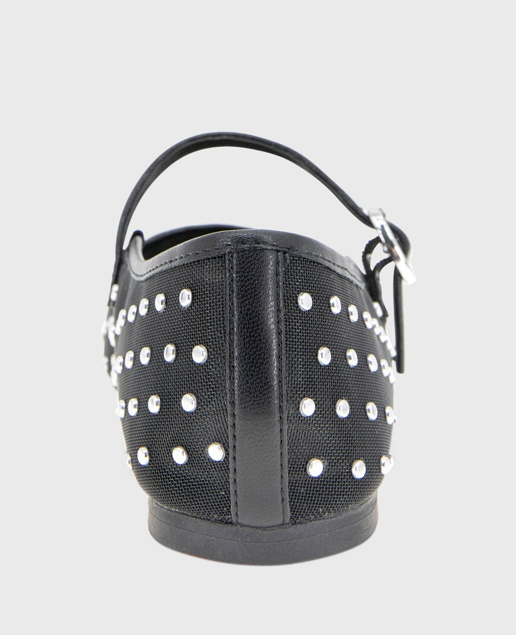 Kenneth Cole Jasper Mesh Micro Stud Ballet Flats Black Mesh