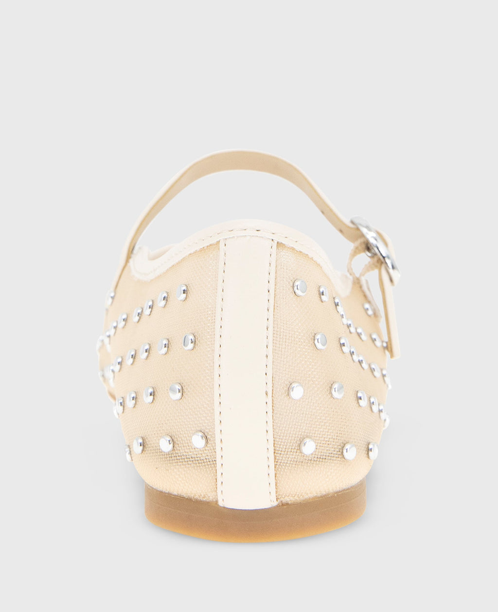 Kenneth Cole Jasper Mesh Micro Stud Ballet Flats Nude Mesh