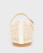 Kenneth Cole Jasper Mesh Micro Stud Ballet Flats Nude Mesh