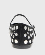 Kenneth Cole Jasper Suede Stud Ballet Flats Black