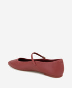 Kenneth Cole Jasper Leather Ballet Flats Rio Red Leather