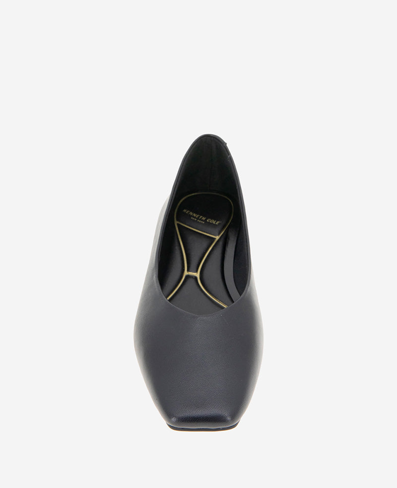Kenneth Cole Johanna Leather Ballet Flats Black Leather