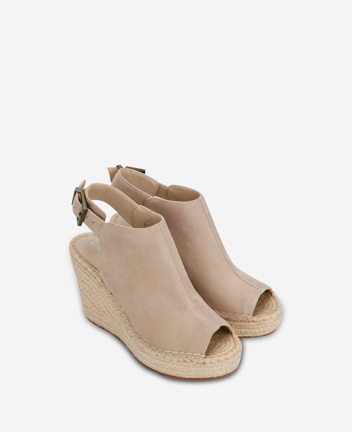 Kenneth Cole Olivia Wedge Espadrille Sandals Almond