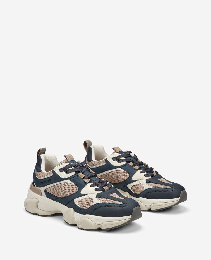 Kenneth Cole Alder Sneakers Washed Indigo/Taupe