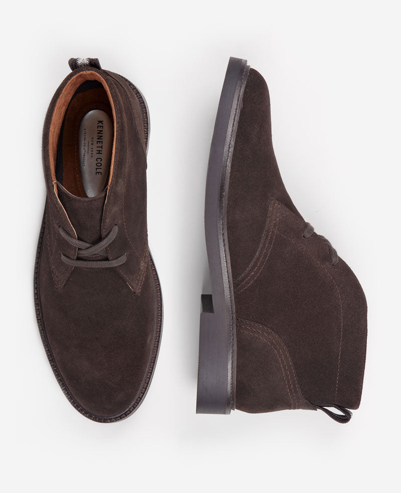 Kenneth Cole Wilhem Suede Chukka Boots Mocha Suede