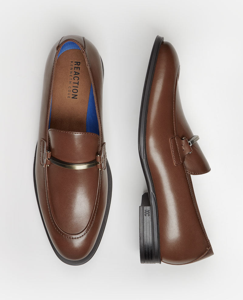 Kenneth Cole Reaction - Armand2 Apron Toe Bit Loafers Cognac