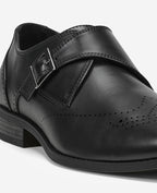 Kenneth Cole Reaction - Cheer Brogue Single Monk Straps Black