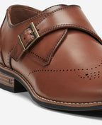 Kenneth Cole Reaction - Cheer Brogue Single Monk Straps Tan