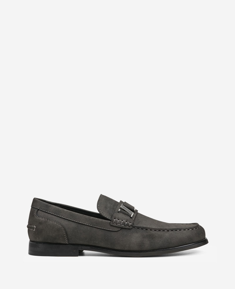 Kenneth Cole Reaction - Estate Belt Loafers Charcole Faux Suede