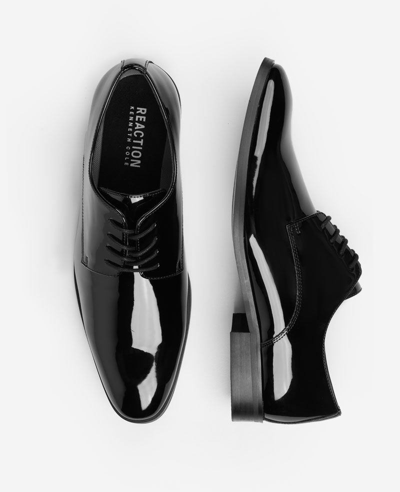 Kenneth Cole Reaction - Hogart Plain Toe Derbys Black Patent