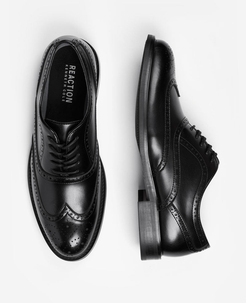 Kenneth Cole Reaction - Lance Wingtip Brogue Oxfords Black