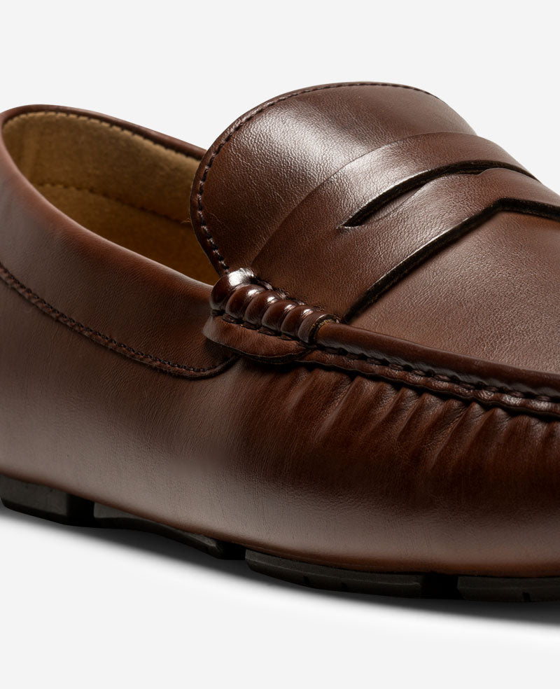 Kenneth Cole Reaction - Sergio Penny Driving Loafers Mid Brown