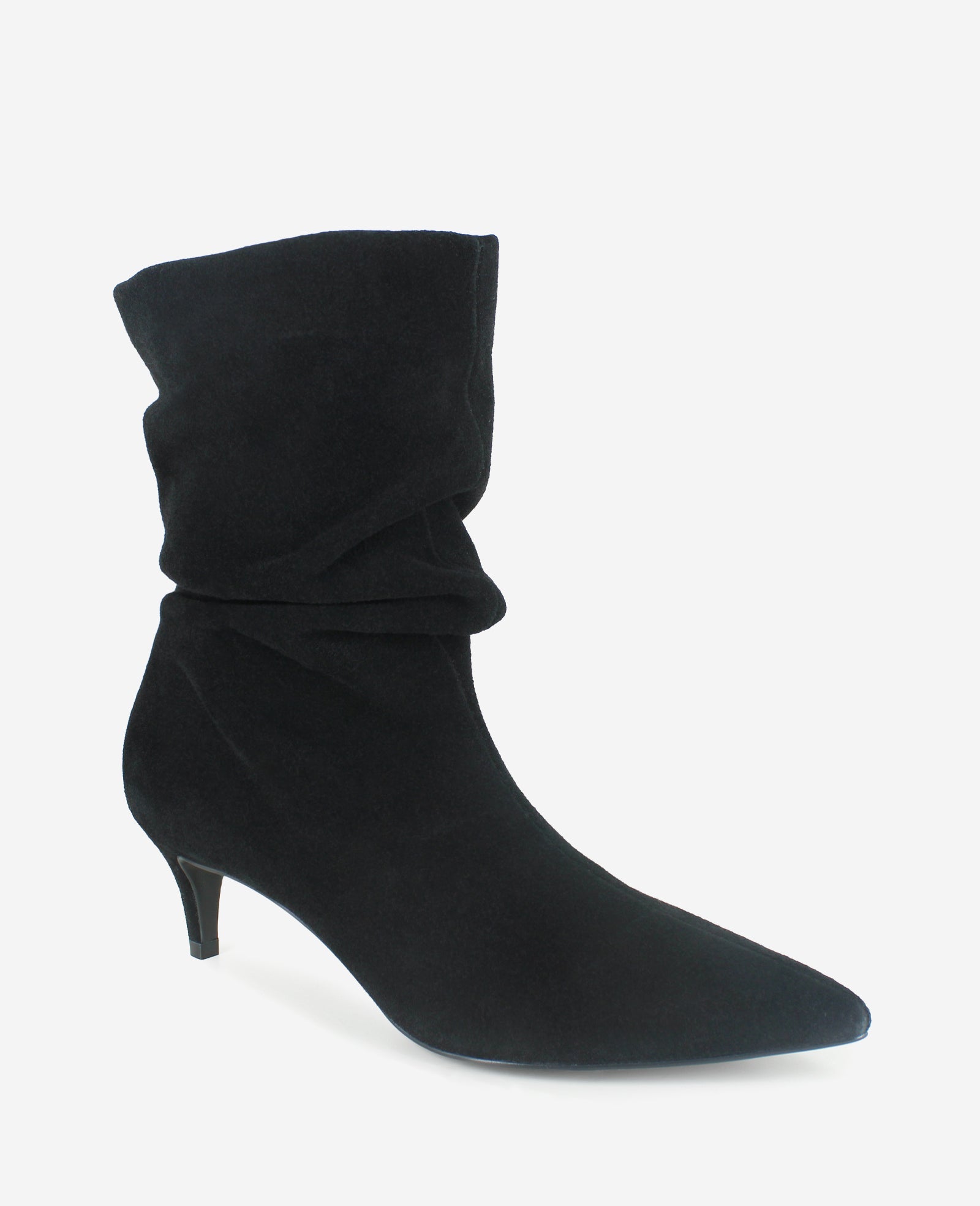 Kenneth Cole Marsha Suede Kitten Heel Booties Black Suede