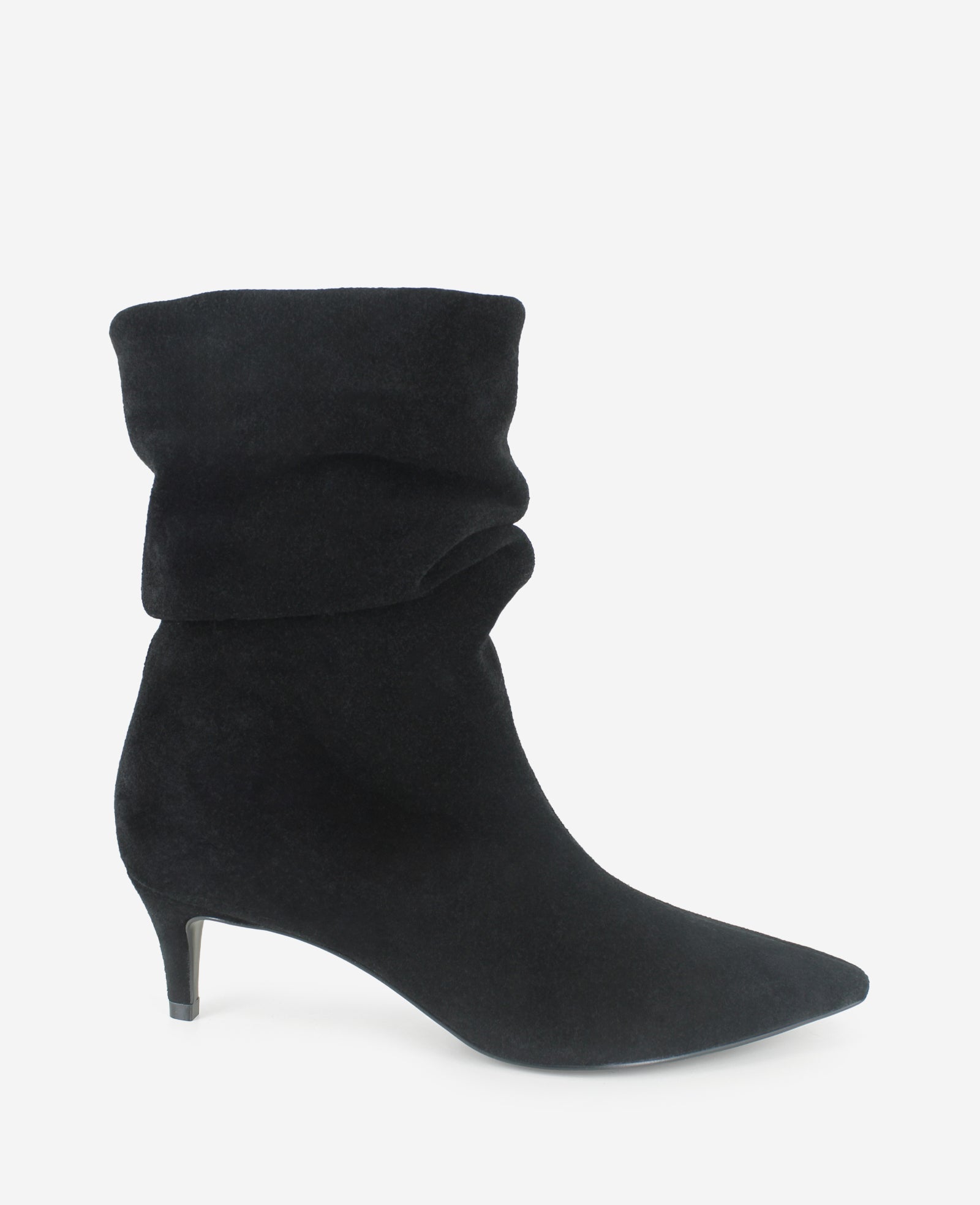 Kenneth Cole Marsha Suede Kitten Heel Booties Black Suede