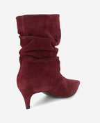Kenneth Cole Marsha Suede Kitten Heel Booties Burgundy Suede