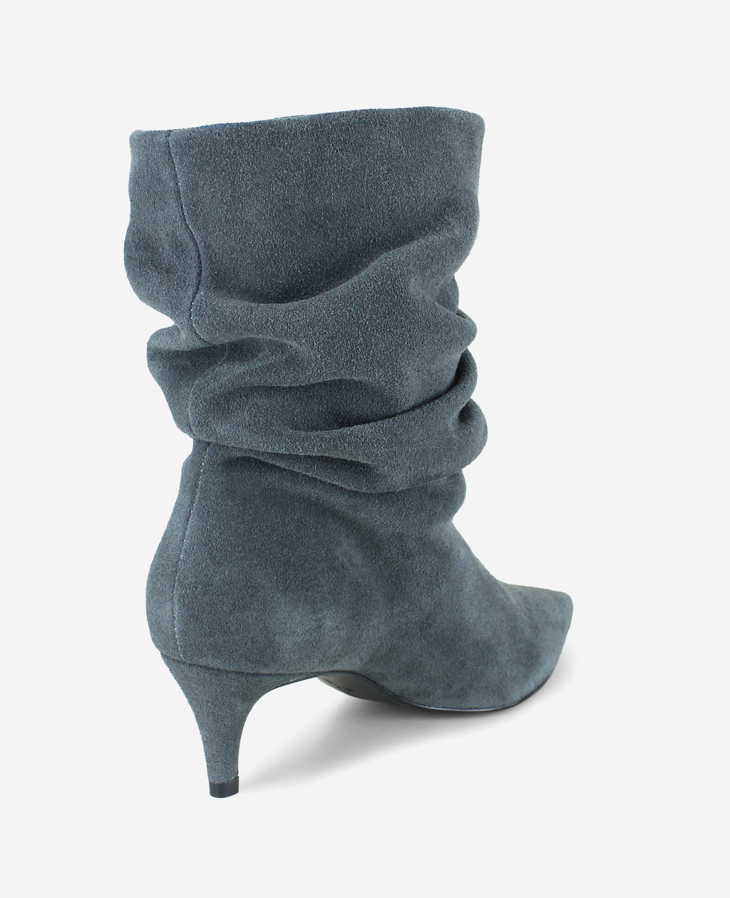 Kenneth Cole Marsha Suede Kitten Heel Booties Charcole Suede