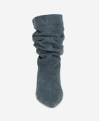 Kenneth Cole Marsha Suede Kitten Heel Booties Charcole Suede