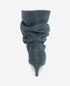 Kenneth Cole Marsha Suede Kitten Heel Booties Charcole Suede