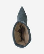 Kenneth Cole Marsha Suede Kitten Heel Booties Charcole Suede