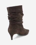 Kenneth Cole Marsha Suede Kitten Heel Booties Chocolate Suede