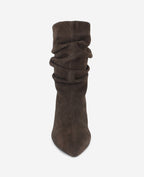 Kenneth Cole Marsha Suede Kitten Heel Booties Chocolate Suede