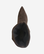 Kenneth Cole Marsha Suede Kitten Heel Booties Chocolate Suede