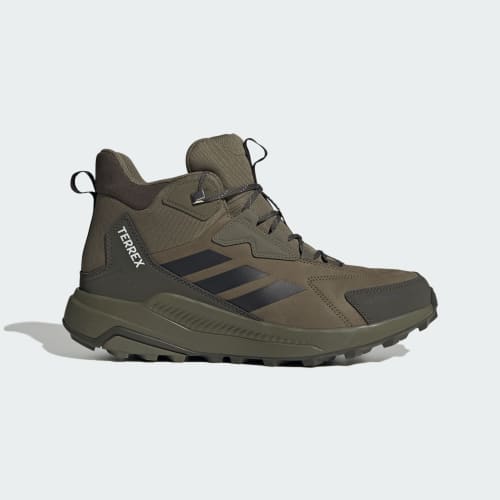 Men's Adidas Terrex Anylander Leather Mid Climaproof Hiking Shoes