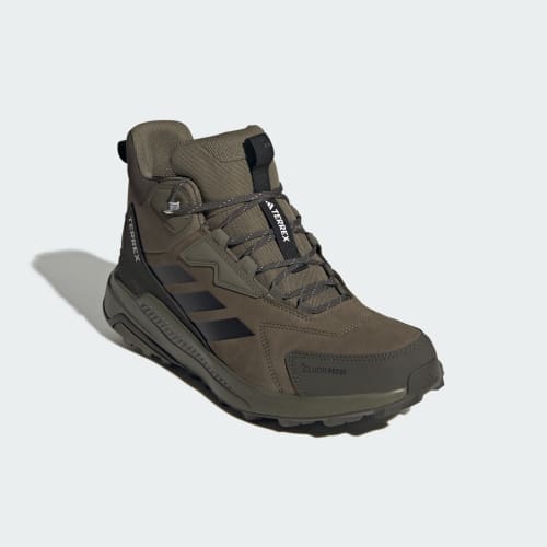Men's Adidas Terrex Anylander Leather Mid Climaproof Hiking Shoes