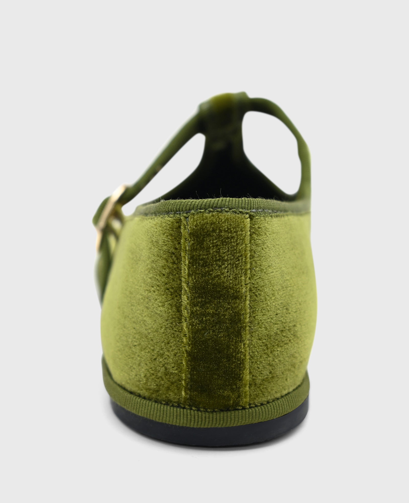 Kenneth Cole Verona Velvet T-Strap Mary Jane Flats Loden Velvet