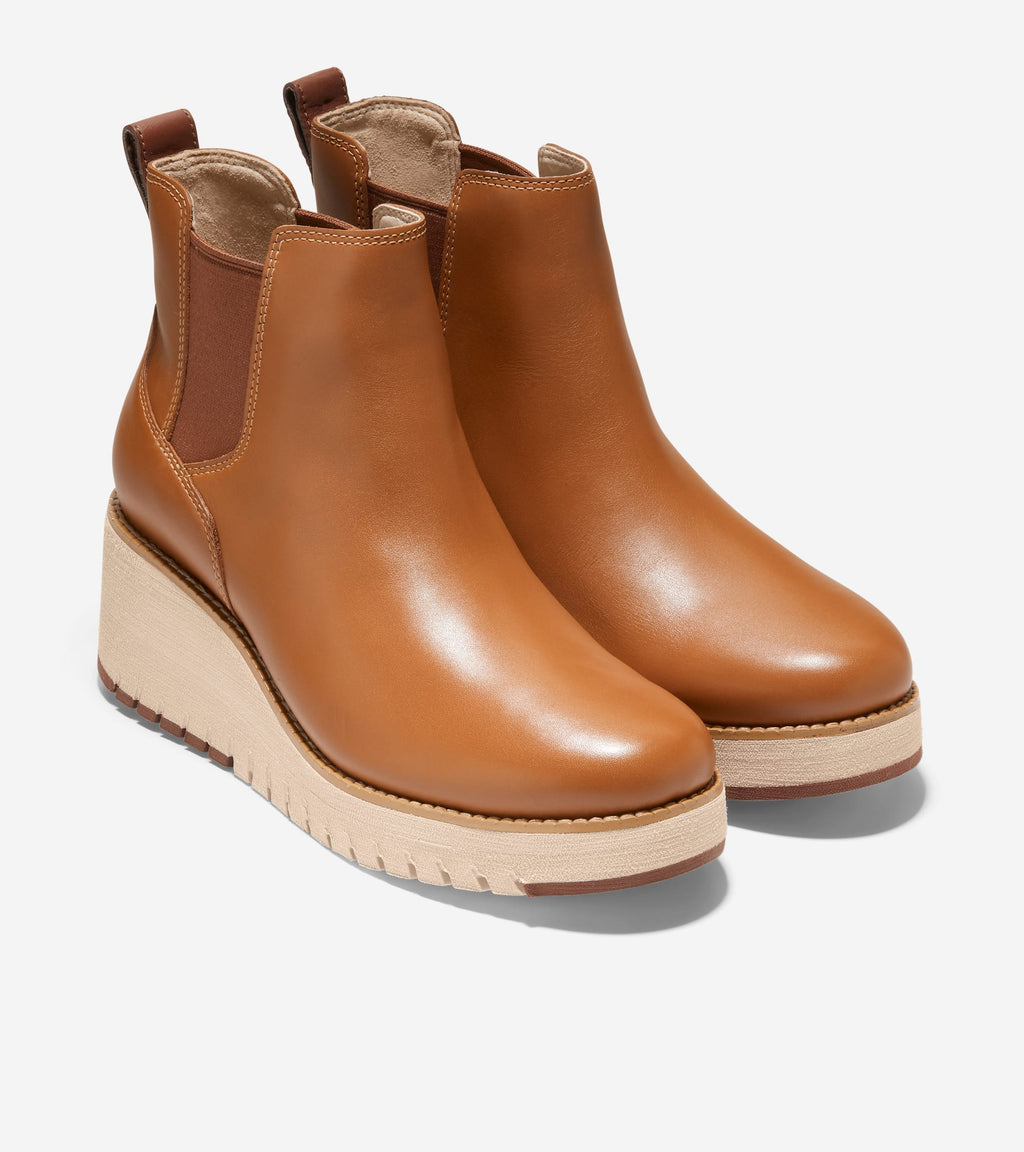 Cole Haan Women's ZERØGRAND City Wedge Waterproof Chelsea Boots
