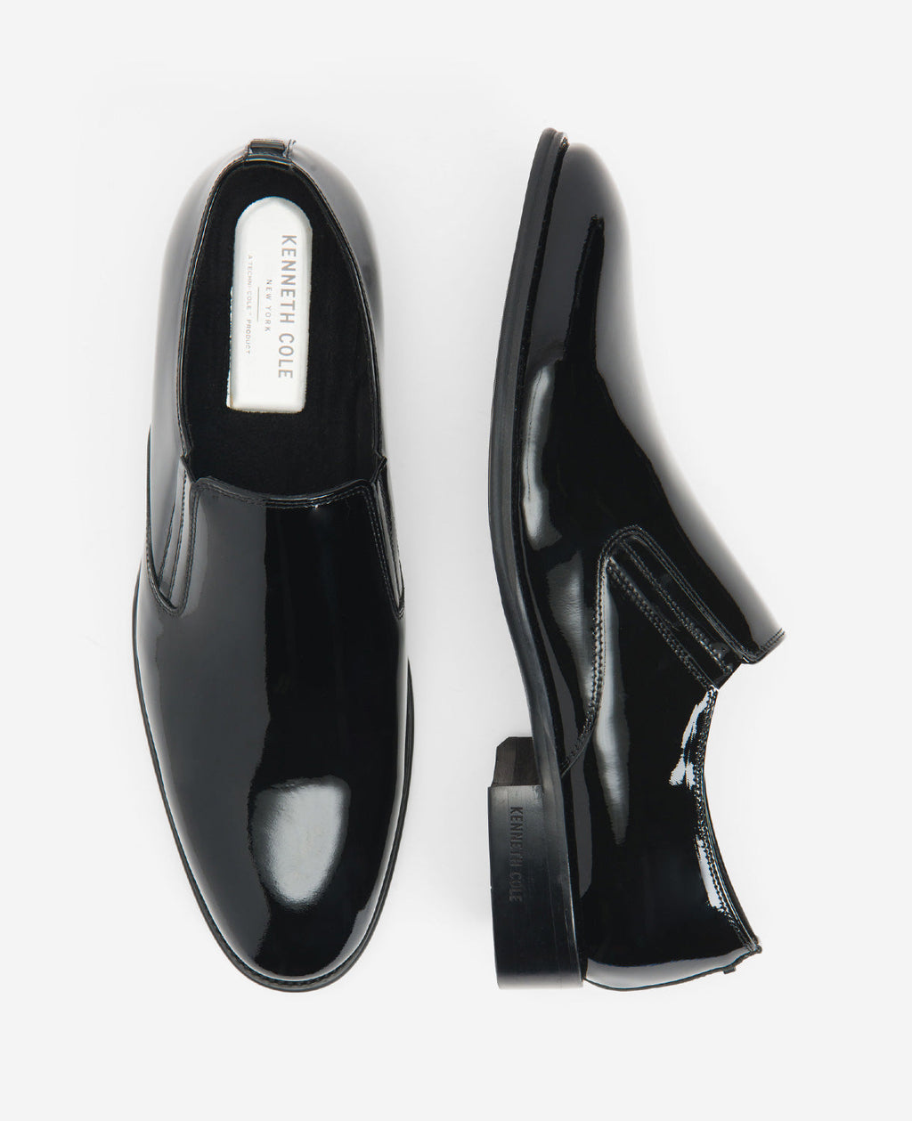 Kenneth Cole Tully Patent Slip-On Oxford With Techni-Coles Black