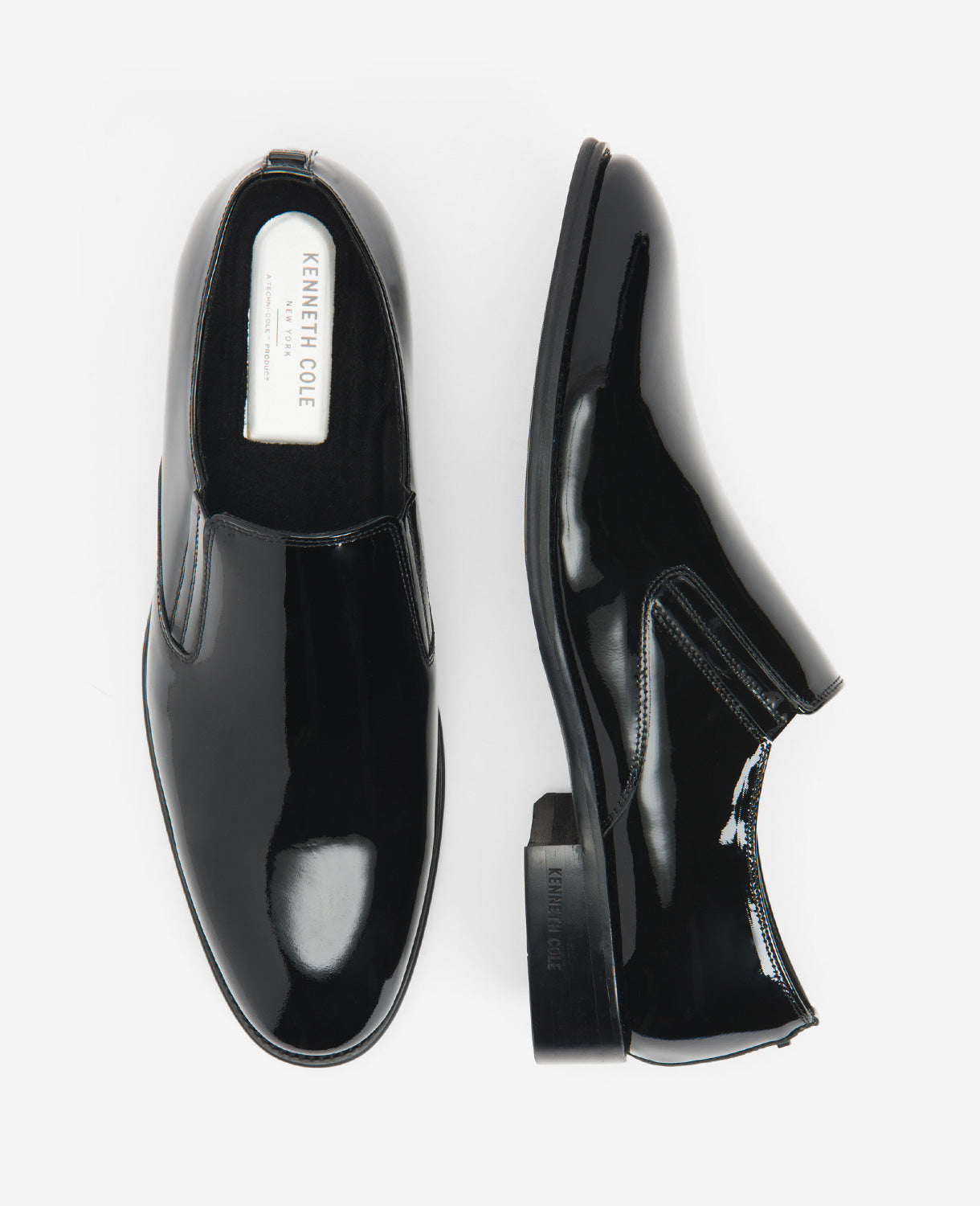 Kenneth Cole Tully Patent Slip-On Oxford With Techni-Coles Black