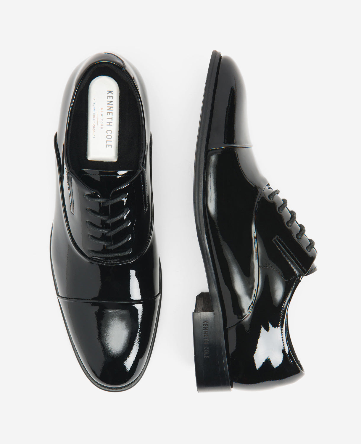 Kenneth Cole Tully Patent Leather Cap Toes Black