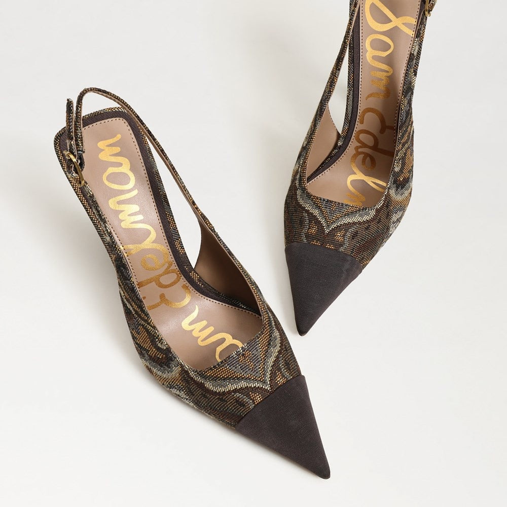 Sam Edelman Women's Odette Cap Toe Slingback Pumps