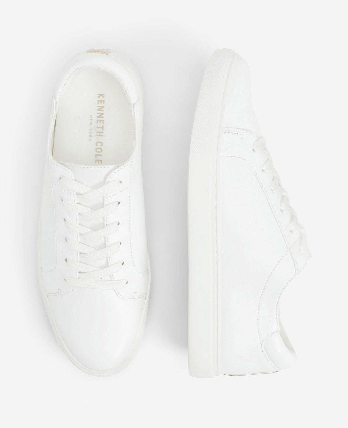 Kenneth Cole Leather Kam Sneakers White
