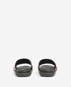 Kenneth Cole Sand-Y Beach Leather Slide Sandals Cognac