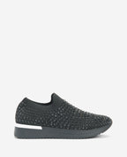 Kenneth Cole Reaction- The Cameron Jewel Jogger Slip-On Sneakers Black